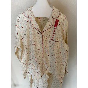 Charter Club XXL Cardinal Flannel Pajama Set